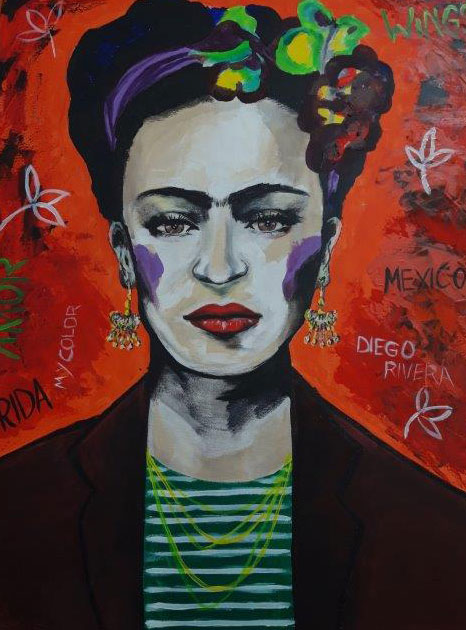 Frida Khalo auf Leinwand