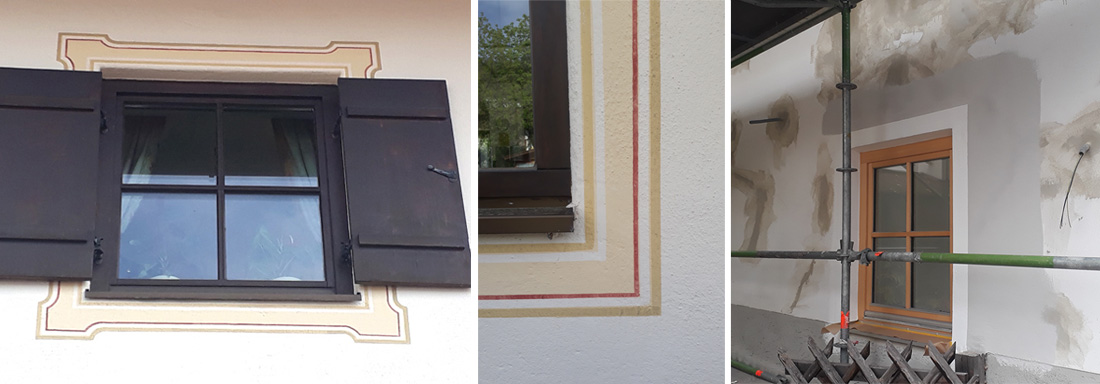 Fassadengestaltung durch Malerfachbetrieb Garmisch Partenkirchen
